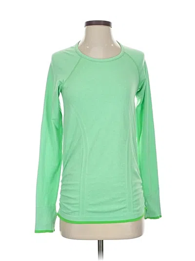 Pre-owned Athleta Long Sleeve T-shirt In Green