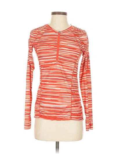 Pre-owned Athleta Long Sleeve T-shirt In Orange