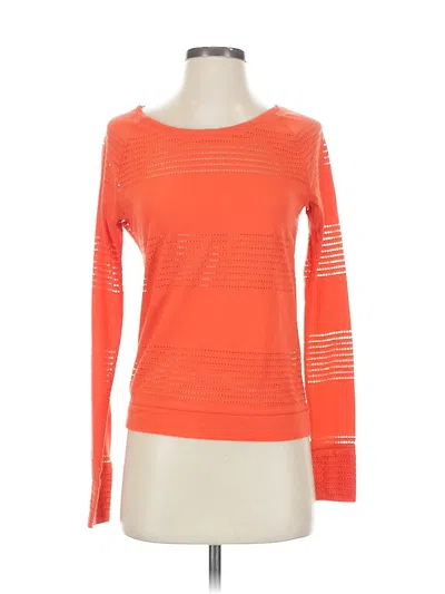Pre-owned Athleta Long Sleeve T-shirt In Orange
