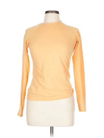Pre-owned Athleta Long Sleeve T-shirt In Orange