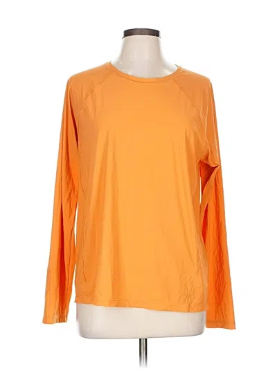 Pre-owned Athleta Long Sleeve T-shirt In Orange