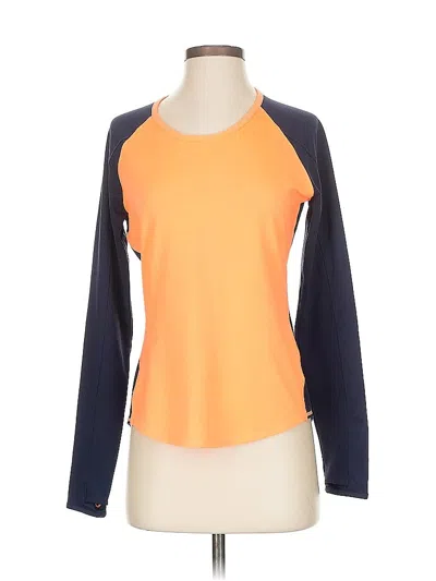 Pre-owned Athleta Long Sleeve T-shirt In Orange