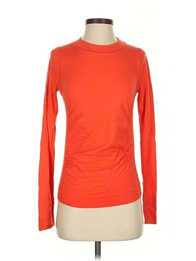 Pre-owned Athleta Long Sleeve T-shirt In Orange