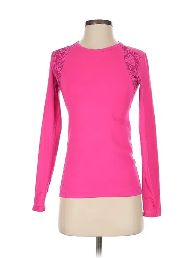 Pre-owned Athleta Long Sleeve T-shirt In Pink