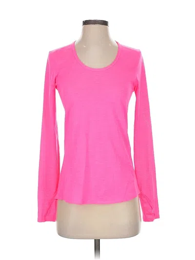 Pre-owned Athleta Long Sleeve T-shirt In Pink