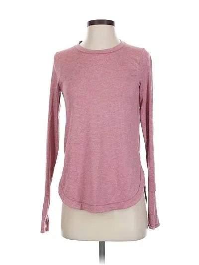 Pre-owned Athleta Long Sleeve T-shirt In Pink