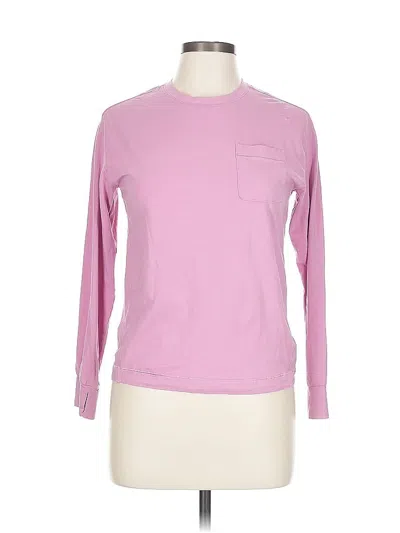 Pre-owned Athleta Long Sleeve T-shirt In Pink