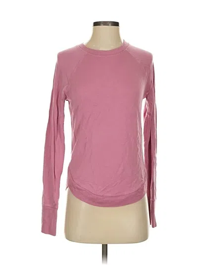 Pre-owned Athleta Long Sleeve T-shirt In Pink