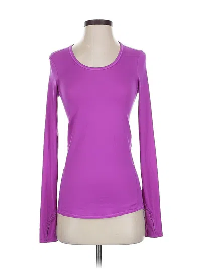 Pre-owned Athleta Long Sleeve T-shirt In Purple