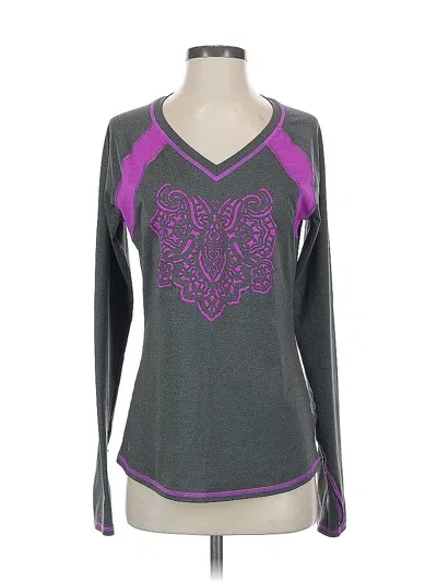 Pre-owned Athleta Long Sleeve T-shirt In Purple