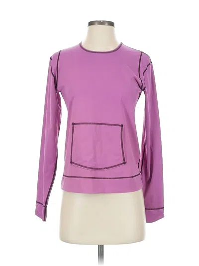 Pre-owned Athleta Long Sleeve T-shirt In Purple