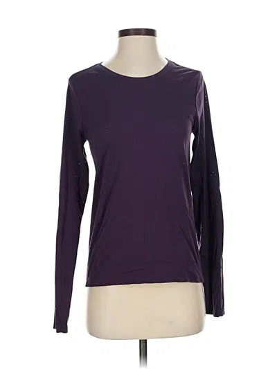 Pre-owned Athleta Long Sleeve T-shirt In Purple