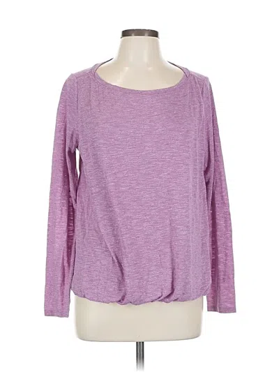 Pre-owned Athleta Long Sleeve T-shirt In Purple