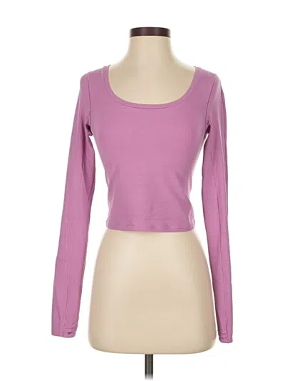 Pre-owned Athleta Long Sleeve T-shirt In Purple