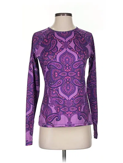 Pre-owned Athleta Long Sleeve T-shirt In Purple