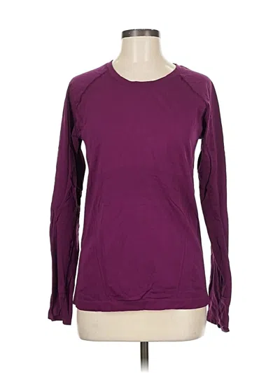 Pre-owned Athleta Long Sleeve T-shirt In Purple
