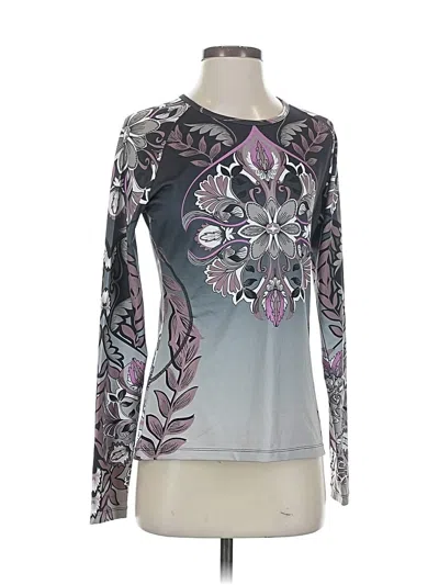 Pre-owned Athleta Long Sleeve T-shirt In Silver