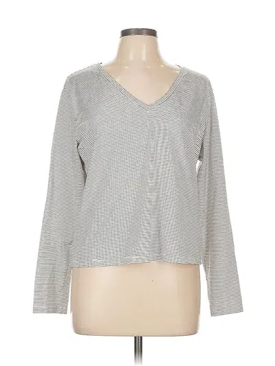 Pre-owned Athleta Long Sleeve T-shirt In White