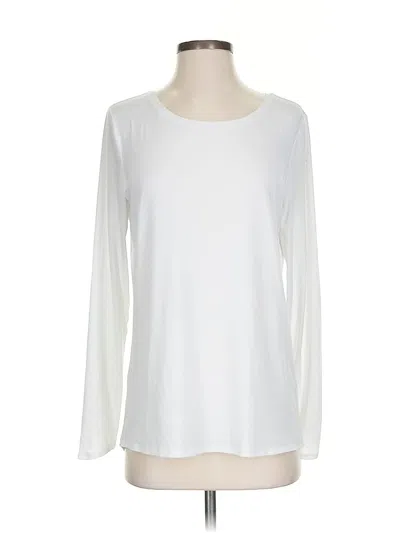 Pre-owned Athleta Long Sleeve T-shirt In White