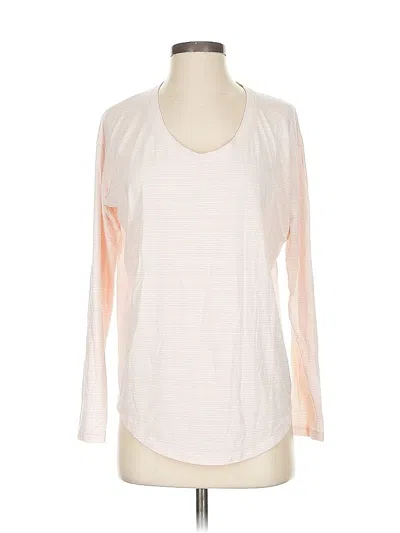 Pre-owned Athleta Long Sleeve T-shirt In White