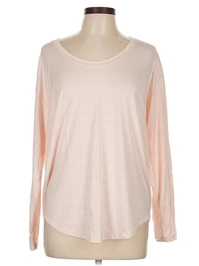 Pre-owned Athleta Long Sleeve T-shirt In White