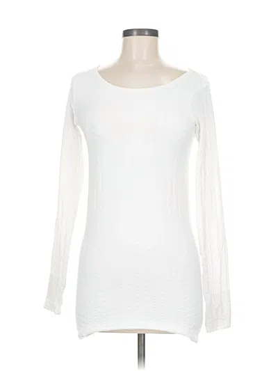 Pre-owned Athleta Long Sleeve T-shirt In White