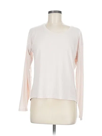 Pre-owned Athleta Long Sleeve T-shirt In White