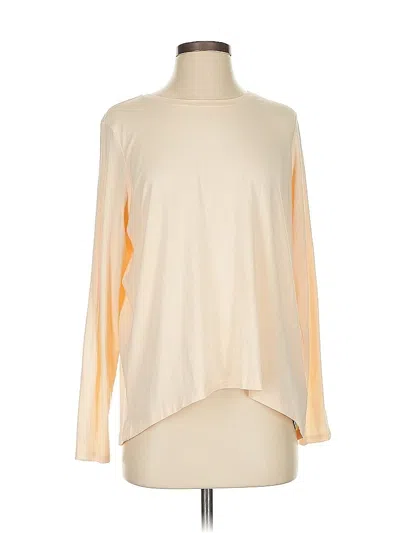 Pre-owned Athleta Long Sleeve T-shirt In White