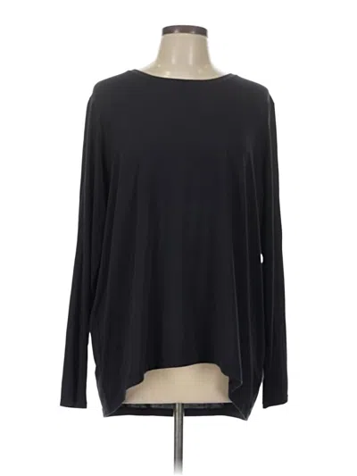 Pre-owned Athleta Long Sleeve Top Black Boatneck Tops