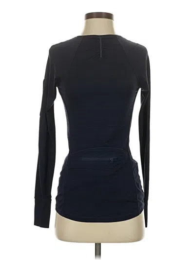 Pre-owned Athleta Long Sleeve Top Black Crew Neck Tops