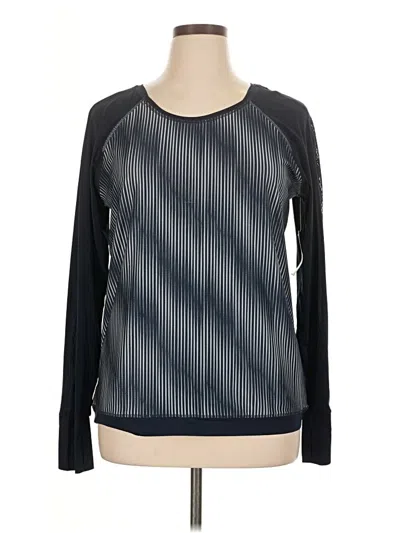 Athleta Long Sleeve Top Black Crew Neck Tops