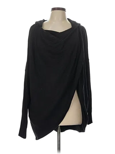 Pre-owned Athleta Long Sleeve Top Black One Shoulder Neckline Tops
