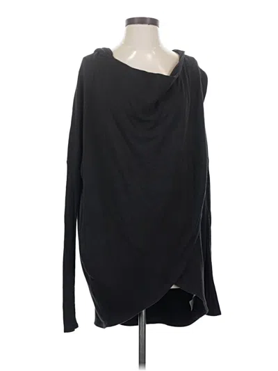 Pre-owned Athleta Long Sleeve Top Black One Shoulder Neckline Tops