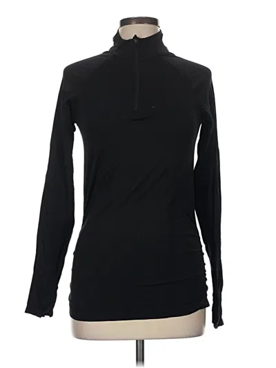 Pre-owned Athleta Long Sleeve Top Black Turtleneck Tops