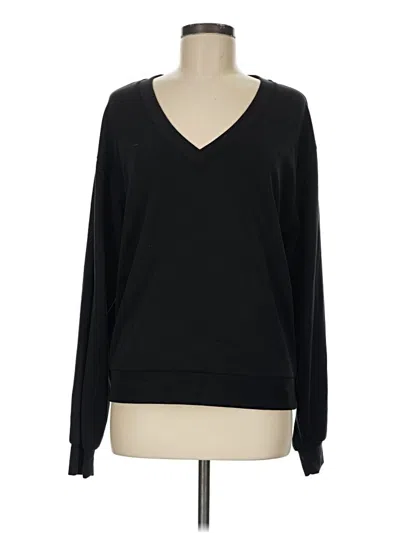 Pre-owned Athleta Long Sleeve Top Black V-neck Tops