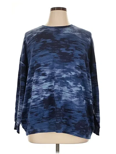 Athleta Long Sleeve Top Blue Boatneck Tops