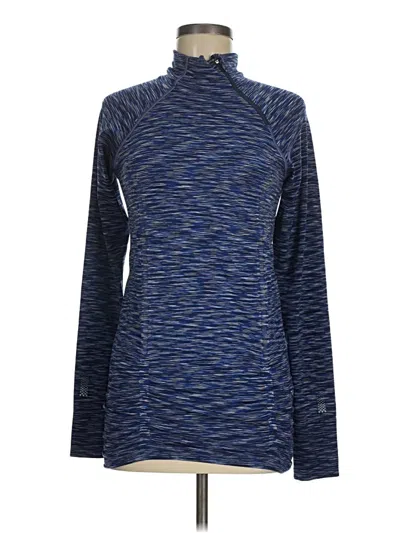 Pre-owned Athleta Long Sleeve Top Blue Turtleneck Tops