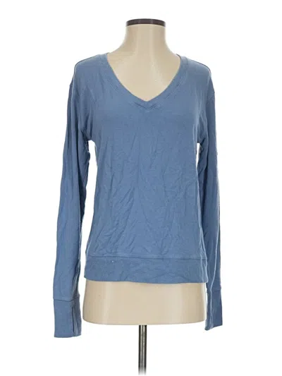 Pre-owned Athleta Long Sleeve Top Blue V Neck Tops
