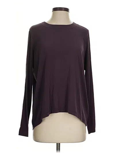 Pre-owned Athleta Long Sleeve Top Burgundy Boatneck Tops