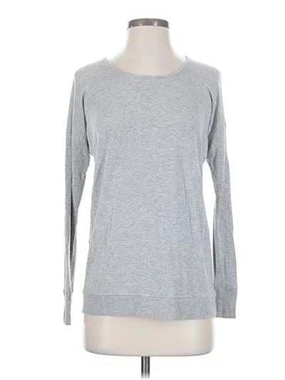 Pre-owned Athleta Long Sleeve Top Gray Boatneck Tops
