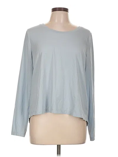 Pre-owned Athleta Long Sleeve Top Gray Boatneck Tops