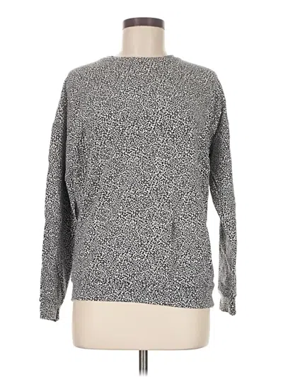 Pre-owned Athleta Long Sleeve Top Gray Crew Neck Tops