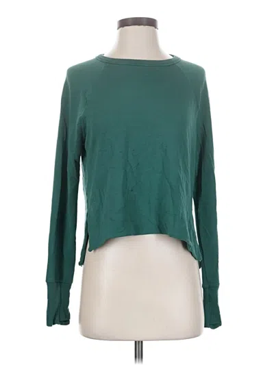 Pre-owned Athleta Long Sleeve Top Green Boatneck Tops