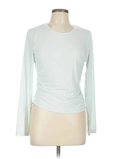 Pre-owned Athleta Long Sleeve Top Green Crew Neck Tops