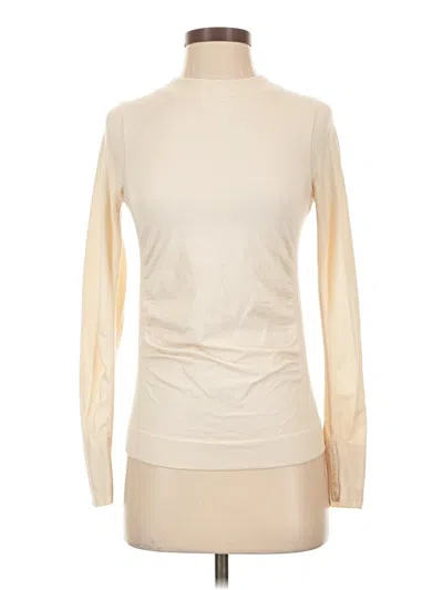 Pre-owned Athleta Long Sleeve Top Ivory Turtleneck Tops