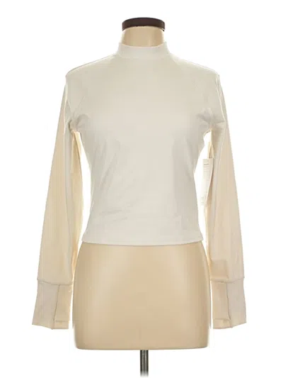 Athleta Long Sleeve Top Ivory Turtleneck Tops In Neutral