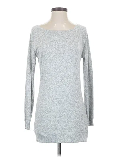 Pre-owned Athleta Long Sleeve Top Silver Boatneck Tops