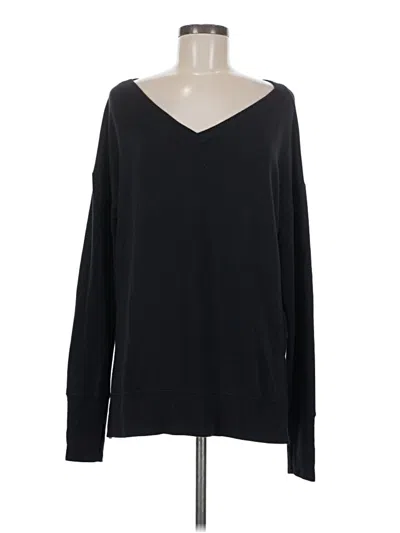 Pre-owned Athleta Long Sleeve T-shirt In Black