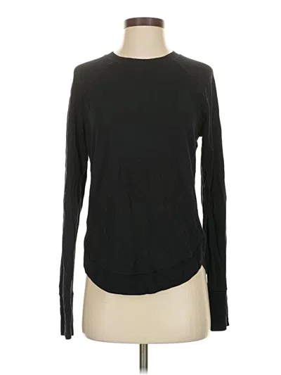 Pre-owned Athleta Long Sleeve T-shirt In Black