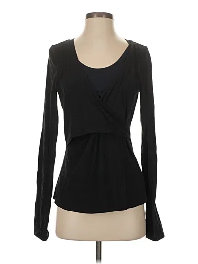 Pre-owned Athleta Long Sleeve T-shirt In Black